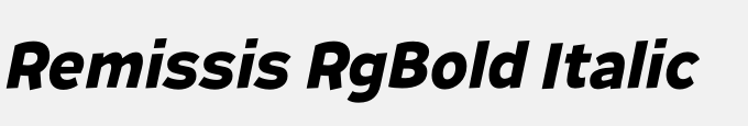 Remissis Rg-Bold Italic